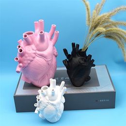 Other Event Party Supplies Heart Vase Anatomical Shaped Flower Decorative Ornament Craft for Farmhouse Living Room Bedroom Countertop 220829