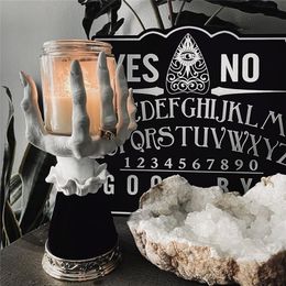 Other Event Party Supplies Witch Hand shape Candle Holder Halloween Home Decoration Creative Ring Stand Aromatherapy Frame Party Desk Decor Supplies 220829