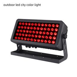 Waterproof outdoor wall wash floodlight led 60x10w rgbw 4 in 1 ip65 city color led wall washer dmx light