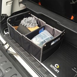 Car Organizer Storage Bag PU Leather Trunk Box Folding Stowing Tidying For Smart 451 453