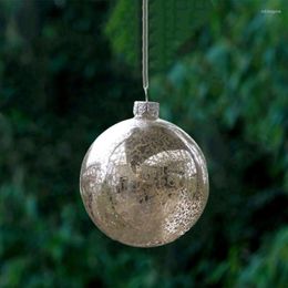 Party Decoration Diameter 6cm Small Size Inner Ground Silver Craft Glass Globe Pendant Christmas Day Tree Hanging Ball Ornament Home