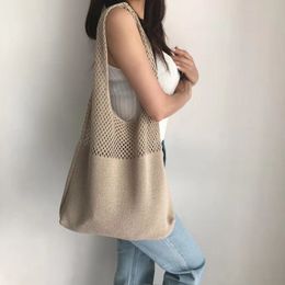 HBP Knitted Handbag for Women Beach Hobo Bag Casual Lightweight Shoulder Carrying Female Boho Style Shopping Woven 220829