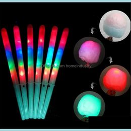 Party Favor 2021 New 28X1.75Cm Colorf Party Led Light Stick Flash Glow Cotton Candy Flashing Cone For Vocal Concerts Night Parties Dr Dhcrw