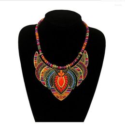 Chains Hi Women Bohemian Necklace Color Weaving Rope Retro Exaggerated Accessories Women's Ethnic Style Vintage Necklaces