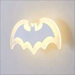 Wall Lamp Bat Creative Lamps Living Room Bedroom Bedside Aisle Lights Staircase Cartoon Children