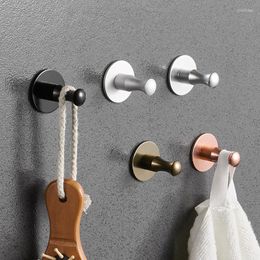 Hooks 1PC Self Adhesive Home Kitchen Wall Door Hook Key Holder Rack Towel Hanger Bathroom Aluminium