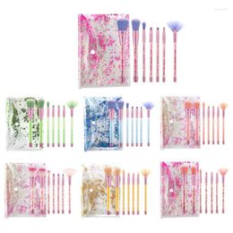 Makeup Brushes 7 Pcs/set Glitter Crystal Handle Beauty Make Up Brush Set Cosmetics Foundation Powder Eyeshadow Eyebrow