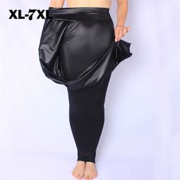 Shorts femininos plus size 6xl 7xl mulheres perneiras preto cintura alta cintura falsa elástica de fitness elástica as calças de lápis de calça magra 220829