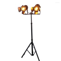 Floor Lamps Vintage Loft Retro Black Iron Lamp For Foyer Pograph Workshop Bar Lighting Fixture 2415