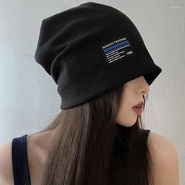 Ball Caps Knitted Men's Hat Women's Winter Fashion Punk Hip Hop Hats Male Teens Oversize Couple Stylish Plush Beanie 2022