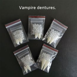 Other Event Party Supplies DIY Environmentally Friendly Resin Halloween Props Party 1 Pair tooth plus adhesive Dentures Props Teeth tooth 220829