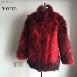 Women's fur 2022 Brand Thick Warm Real Raccoon Mandarin Collar Customise Big Size And Multi Colours Natural Fur Coat WSR164 L220829