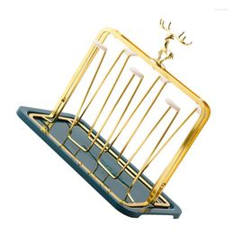 Drink Holder Glass Cup Desktop Organiser Drying Stand With Drain Tray