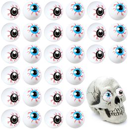 Other Event Party Supplies 60PCS Plastic Halloween Eyeballs Scary Ping Pong Eyeballs for Kids Toys 1In Fake Eye Balls Hollow Eyeballs Beer Pong 220829