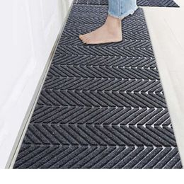 Carpets Thin Long Kitchen Mat Anti Slip Stripe Khaki Waterproof Oilproof Area Rugs Hallway Door Floor Mats Mall Entrance Doormat 220829