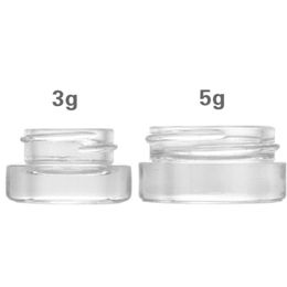 3ml 5ml Container bottle Tempered Glass Jar Non Stick Wax Dab Jar Container