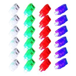 Other Event Party Supplies 24pcslot LED Finger Lights Glowing Dazzle Colour Laser Emitting Lamps Ring Lights Halloween Festival Kids Birthday Party Toy 220829