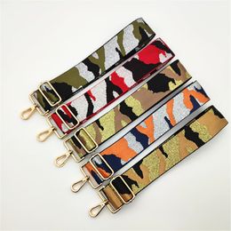 New Adjustable One-Shoulder bags Belts Colour Wide Shoulder Strap Camouflage Long Strap For Handbags Female Bag Accessories