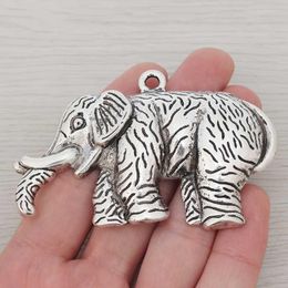 Pendant Necklaces 3 X Large Elephant Charms Pendants For Necklace Jewellery Making Findings 80x52mm