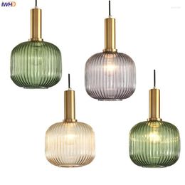 Pendant Lamps IWHD Nordic Style Glass Lights Fixtures Bedroom Dinning Living Room Light Modern LED Hanging Lamp Hanglamp Luminaire