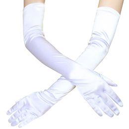 Long Opera Party Gloves for Women 1920s 20s Satin Gloves Costumes Elbow Length Bridal Evening Dress 22154