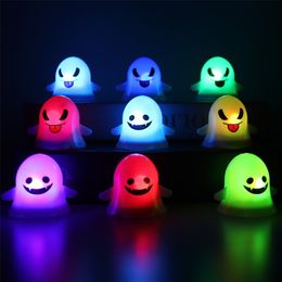 Other Event Party Supplies Cute Colourful Halloween Ghost Lights Hanging LED Lamp For Halloween Home Room Garden Decorations Halloween Party Supplies Gifts 220829