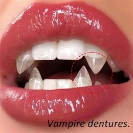 Other Event Party Supplies Adult Kids Halloween False Teeth Horrific Party Costume Transparent Dentures Cosplay Fangs Resin Fangs 220829