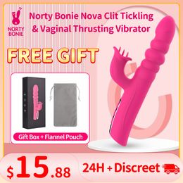 Beauty Items Powerful 8-Frequency Telescopic Vibration Clit Suck G-Spot Vibrator Female Sucker Stimulator Dildo sexy Toys For Couple