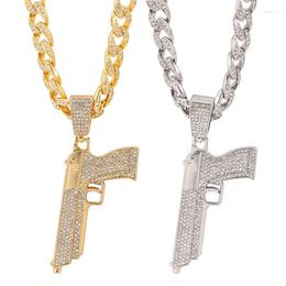 Pendant Necklaces Hip-Hop Fashion Streetwear Desert Eagle Gun Link Chain Women Men On The Neck Jewellery Party Gifts For Friends