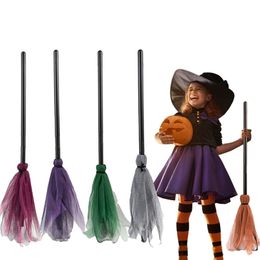 Other Event Party Supplies Halloween Broom Halloween Party Decoration Witch Broom Cosplay Props Plastic Broom Masquerade Party Flying Broomstick 220829