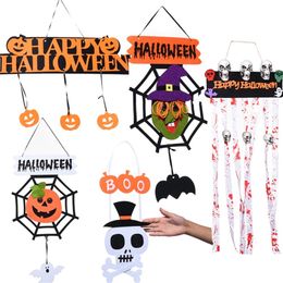 Other Event Party Supplies Halloween Party Decoration Happy Halloween Pumpkin Ghost Witch Bat Ornaments Hangtag for Home Halloween Decoration Horror House 220829