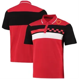 F1 Team T-Shirt 2023 Short Sleeve Polo Shirt Men's Plus Size Custom Lapel Racing Suit