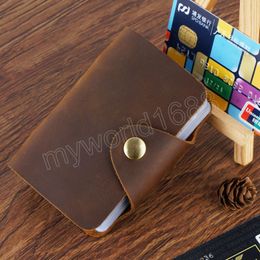 100% Genuine Cow Leather Card Holders Business Credit ID Card Holder Leather Fashion Women&Men's Wallet
