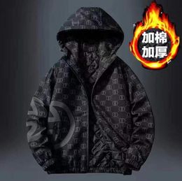 2022 New Fleece Wool Thick Hooded Jacket Coat Men's Winter Warm Coats Casual Cotton Mens Jackets And Coats Bomber Sportswear Plus Size S-5XL