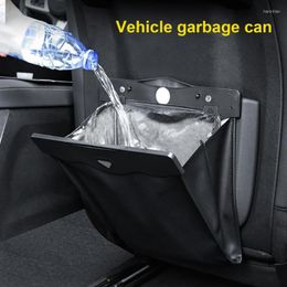 Interior Accessories Car Trash Can Garbage Storage Bag Waterproof Back Seat Hanging Dustbin Waste Rubbish Basket Organiser Auto