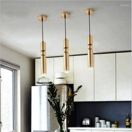 Pendant Lamps Modern Nordic Lights Simple Long Cylindrical Restaurant Front Bar Counter Bedside Dining Living Room Hanging