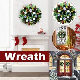 Decorative Flowers Small Artificial Wreath Christmas Trumpet Garland Red Fruit Grapevine Wreathes Branch