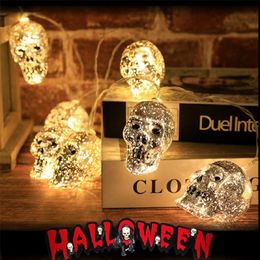 Other Event Party Supplies Halloween Lantern Light String LED Festive Party Atmosphere Decorative Light Pumpkin Skull Bat For Outdoor Halloween Party Decor 220829