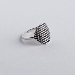 Brincos de argolas coreanas S925 Silver personalizado anel feminino geométrico Circular Circular Camadas Pulseira aberta