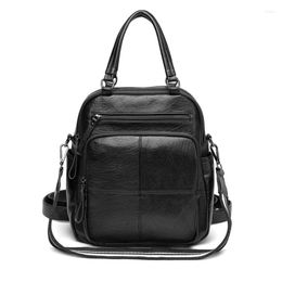 Evening Bags Design Dual-use Bag Women Backpack Female Shoulder PU Leather Travel Rucksack Crossbody Ladies Purse