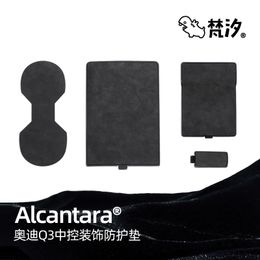 Anti-slip Mats For Audi Q3 2019-22 Alcantara Central Control Water Cup Pad Door Slot Anti-skid Pad Decorative Sheet