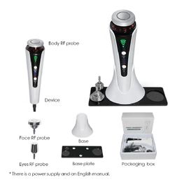 RF Facial Machine Portable Home Use RF Wrinkle Removal Skin Tightening Face Lifting Mini Handheld 1MHZ Radio Frequency Anti Ageing Rejuvenation Eye Massager