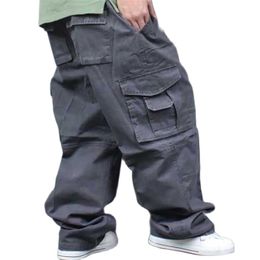 Mens Pants Wide Leg Hip Hop Casual Cotton Harem Cargo Loose baggy Trousers Streetwear Plus Size Joggers Clothing 220829