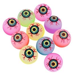 Other Event Party Supplies TOYMYTOY 10pcs 32mm Glow in the Dark Halloween Bouncy Balls Scary Eye Balls Halloween Party Supplies Random Colour 220829