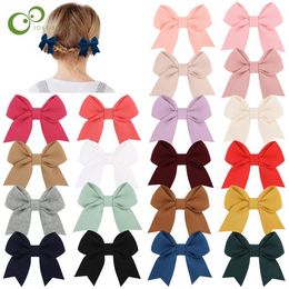 Solid Colours Hair Accessories Woollen Newborn Baby Bow Hairpin Simple Cute Baby Girl Hair Clip Girl Decoration 829