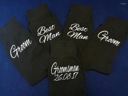 Men's Socks Personalised Wedding Party Groom Man Groomsman Groomsmen Gifts