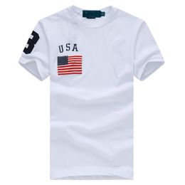 Wholesale 2131 Summer New Polos Shirts European and American Men's Short Sleeves Casual Colorblock Cotton Large Size Embroidered Fashion T-Shirts S-2XL