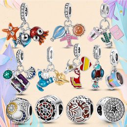 925 Silver bead fit Charms Pandora Charm Bracelet Starfish Octopus Sea Turtle charmes ciondoli DIY Fine Beads Jewelry