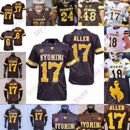 American College Football Wear College Football American Wear Custom Wyoming Football Jersey NCAA College Josh Allen Xazavian Valladay Levi Williams Isaiah Neyor