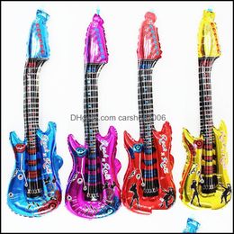 Party Decoration Classic Music Cartoon Guitar Balloon Inflatable Air Ballon Birthday Party Decoration Musical Instruments Carshop2006 Dhqnr